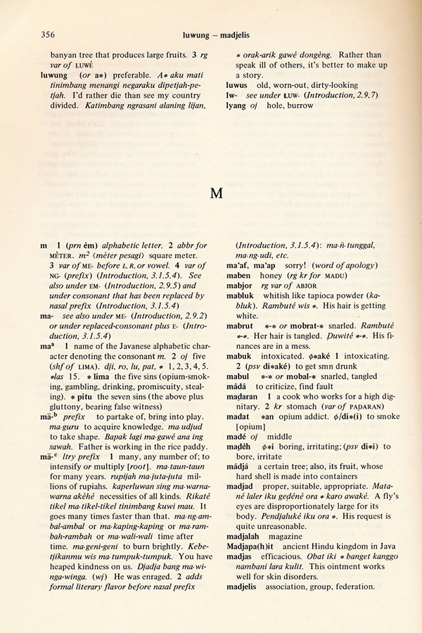 Javanese English Dictionary Horne 1974 1968 Hlm 356 389 M