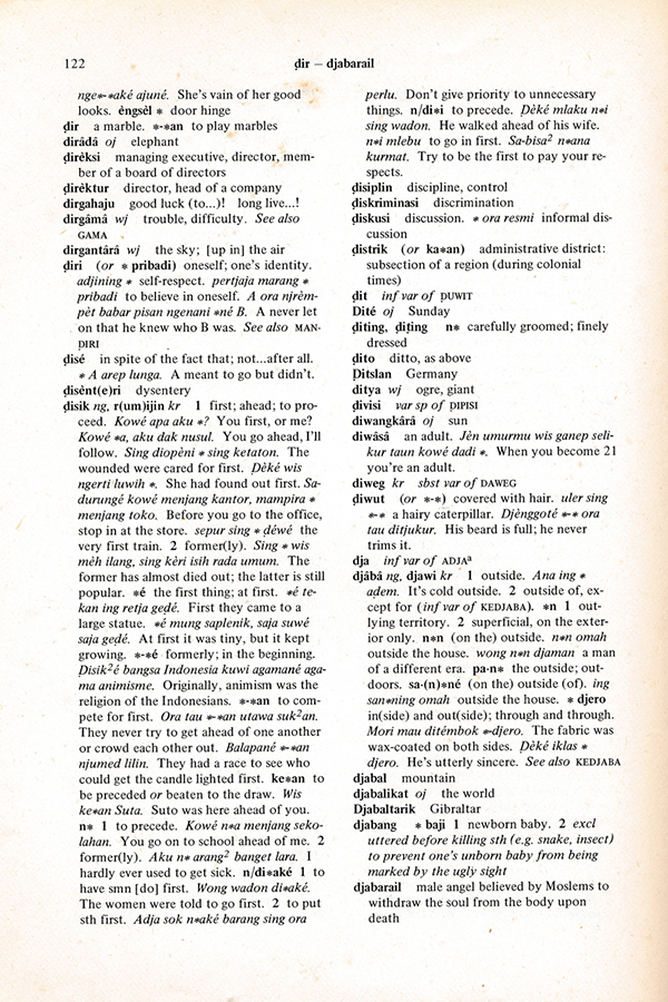 Javanese English Dictionary Horne 1974 1968 Hlm 122 161 DJ J